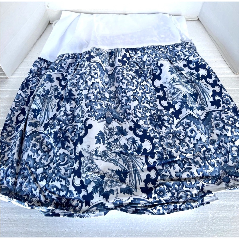 RL Blue & White Majolica Bed Skirt